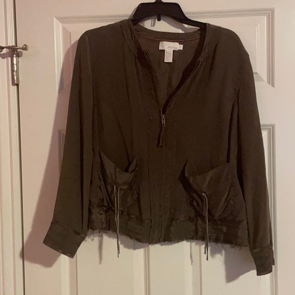 DKNY forest green jacket. Size 10